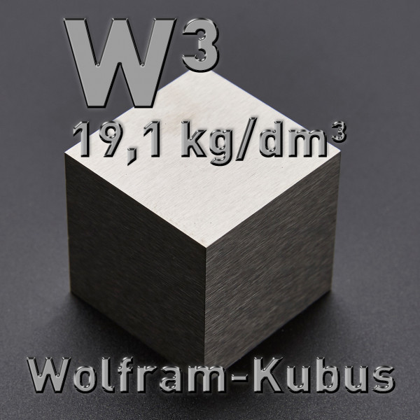 W³ Wolframwürfel massiv, 1kg