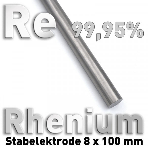 Rhenium-Elektrode Ø 8 mm, Re 99,95