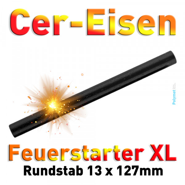 Cereisen 12,7 mm (= Ferrocerium, Mischmetall, Feuerstarter, Zündstein, "Auermetall")