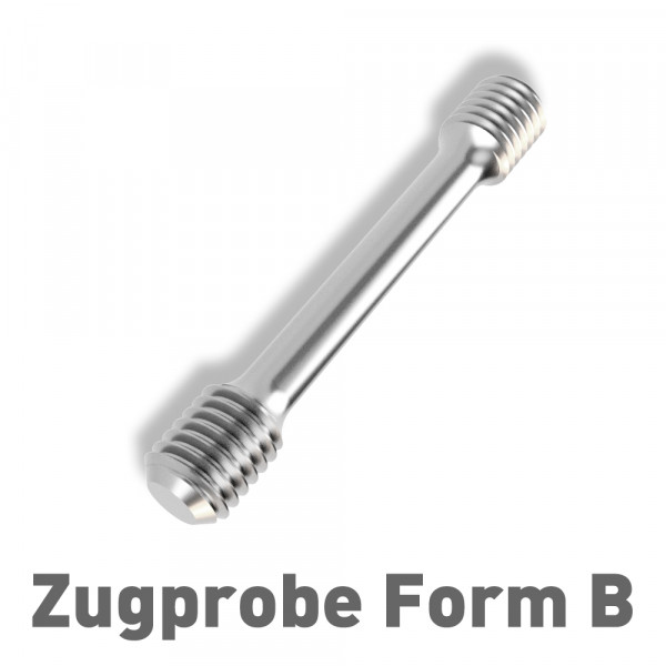 Zugprobe Form B, Ø 6 (M10), Aluminium Al 99,5 (EN 1050)
