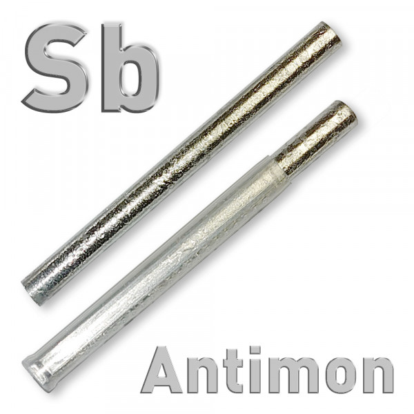 Antimon-Elektrode Ø 8 mm x 100 mm, Sb 99,9