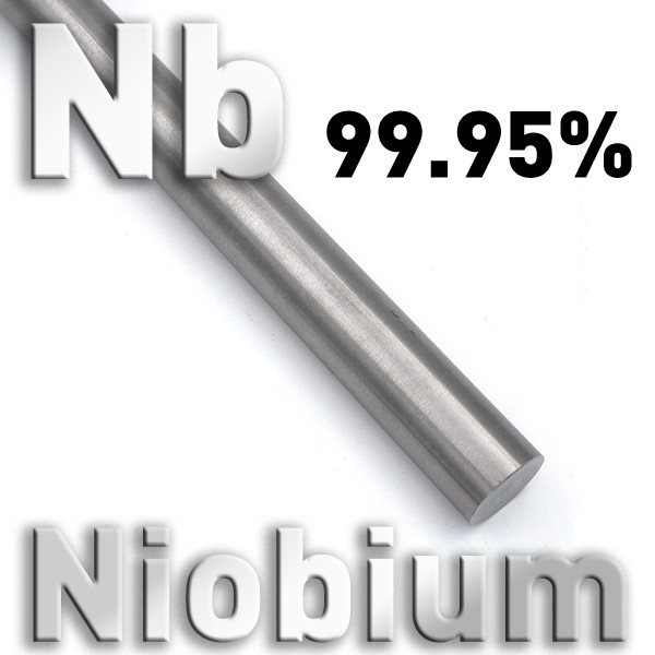 Niob-Elektrode Ø 8 mm x 100 mm, Nb 99,95