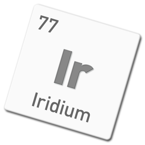 Iridium-Drahtelektrode Ø 1 mm x 82 mm, Ir 99,9%