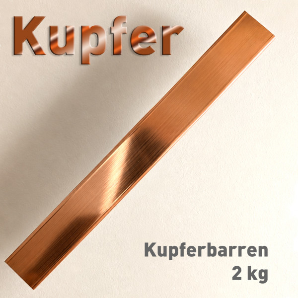 Kupfer-Barren, 2 kg, Cu 99,9