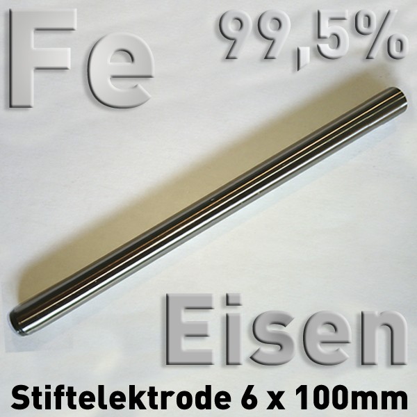 Eisen-Elektrode Ø 6 mm x 100 mm, Fe 99,5