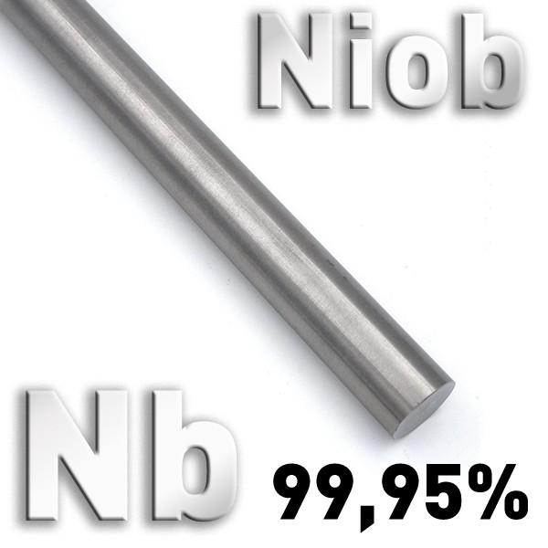Niob-Elektrode Ø 8 mm x 100 mm, Nb 99,95