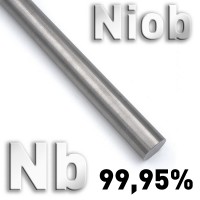 Vorschau: Niob-Elektrode Ø 8 mm x 100 mm, Nb 99,95 Vorschau: Niob-Elektrode Ø 8 mm x 100 mm, Nb 99,95
