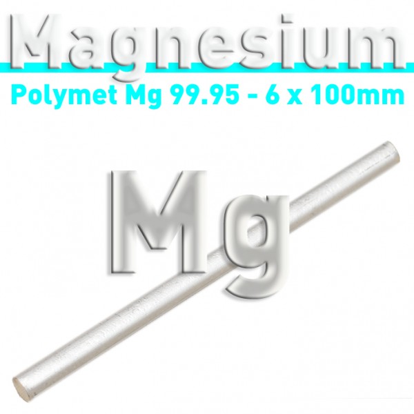 Magnesium-Elektrode Ø 6 mm x 100 mm, Mg 99,95