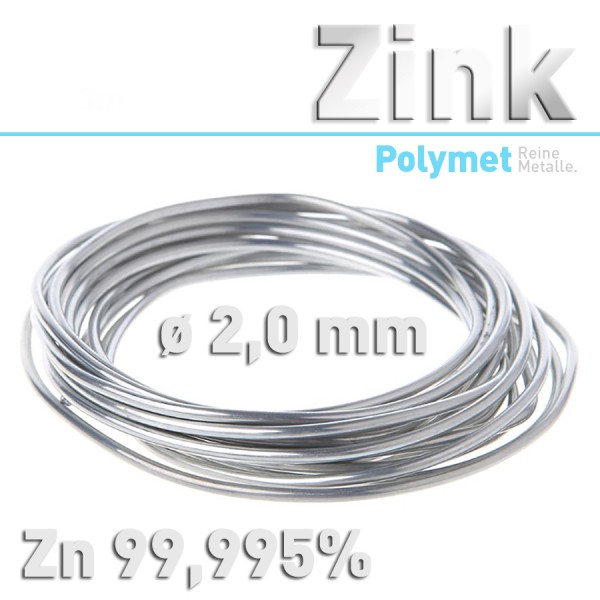 Zink-Drahtelektrode 2 mm