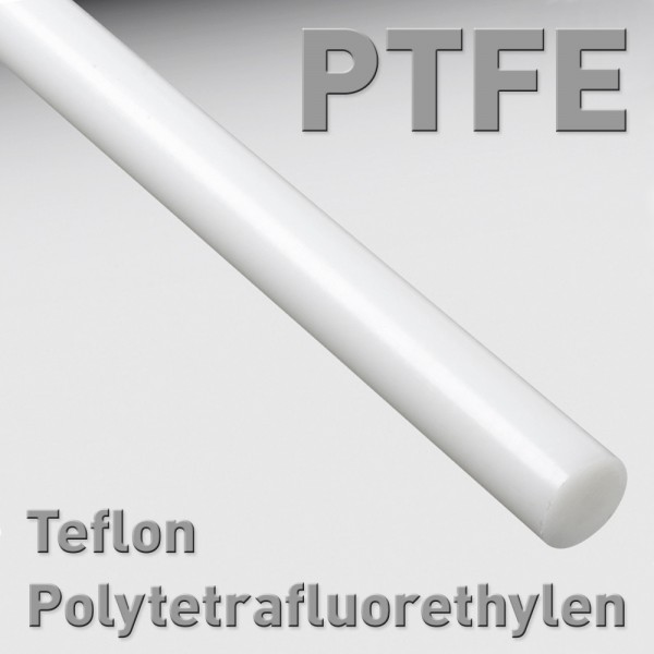 Polytetrafluorethylen (PTFE, Teflon), Rundstab 8 x 100 mm